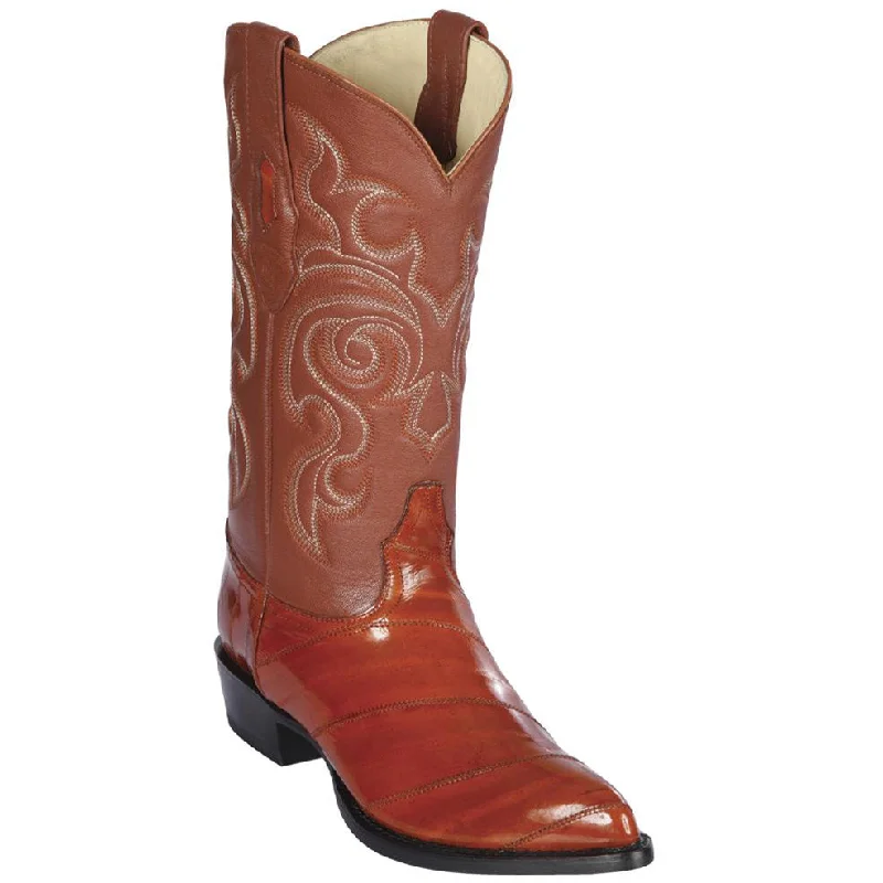 Eel Skin Western Boots - Cognac