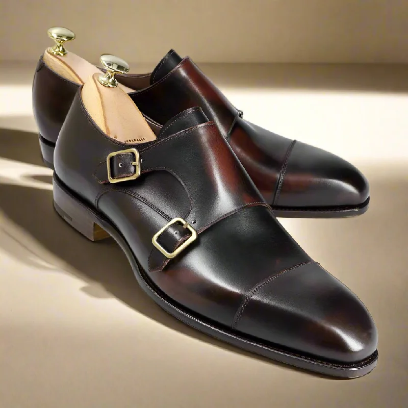 Oliver Burgundy Black Patina Monkstrap