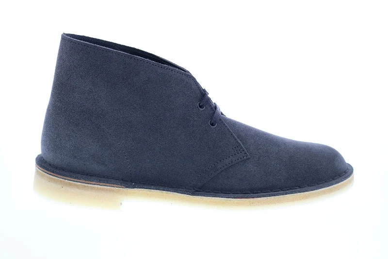 Clarks Desert Boot 26155482 Mens Gray Suede Lace Up Desert Boots