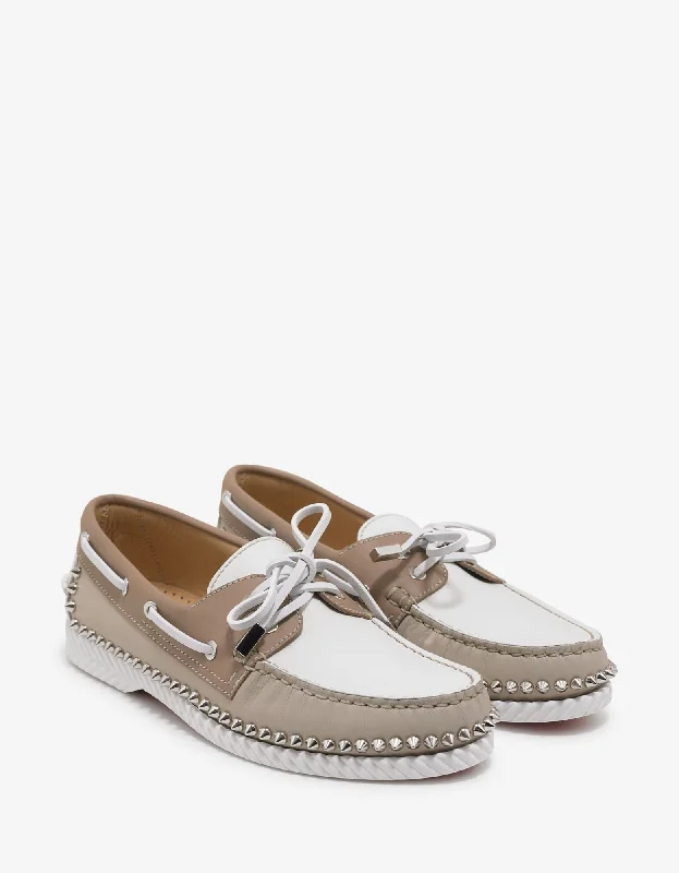 Christian Louboutin Steckel Colombe Beige Boat Shoes