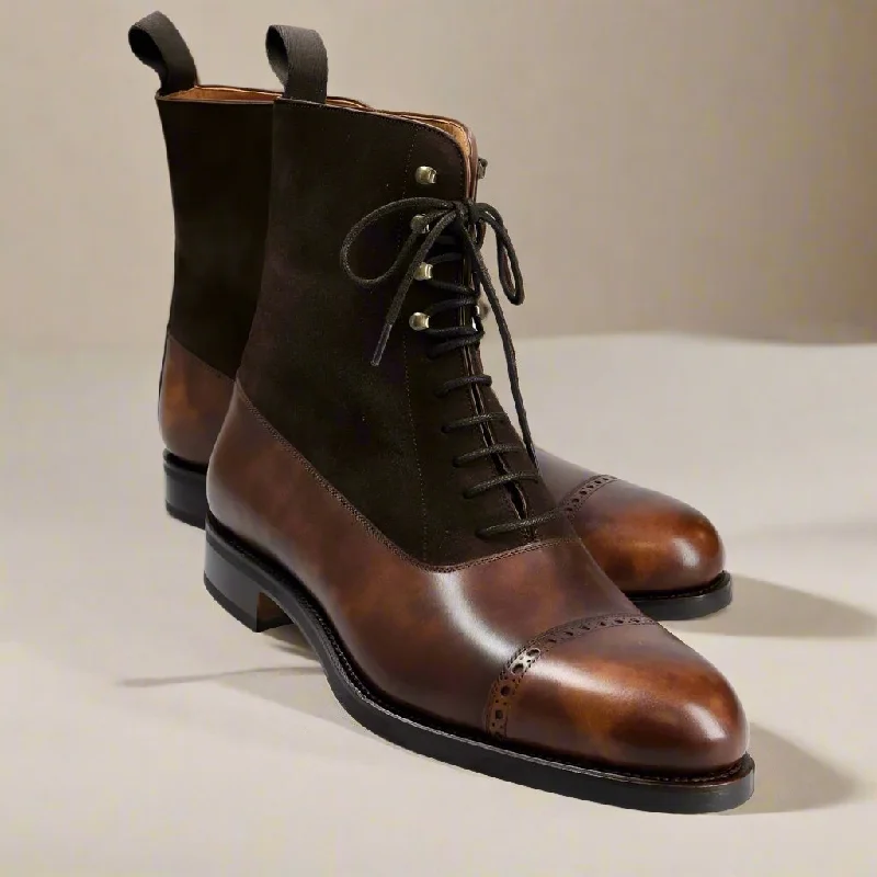 Cavan Patina Tan Brown Lace Up Boot