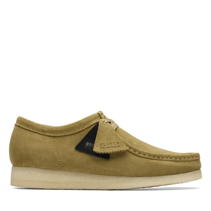 Clarks Wallabee 26173640 Mens Green Suede Oxfords & Lace Ups Casual Shoes