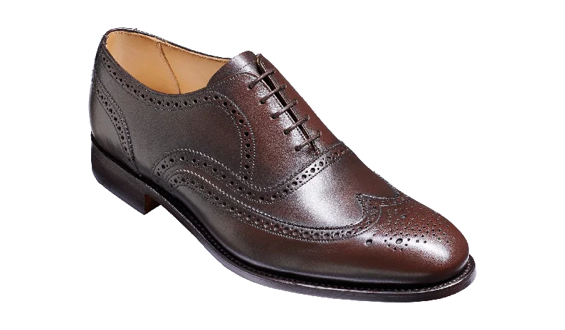 Barker Malton Full Wing Brogue Shoe- Expresso Calf