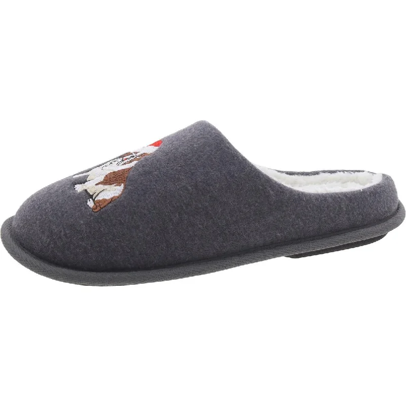 Club Room Mens Fleece Lined Slip On Slide Slippers