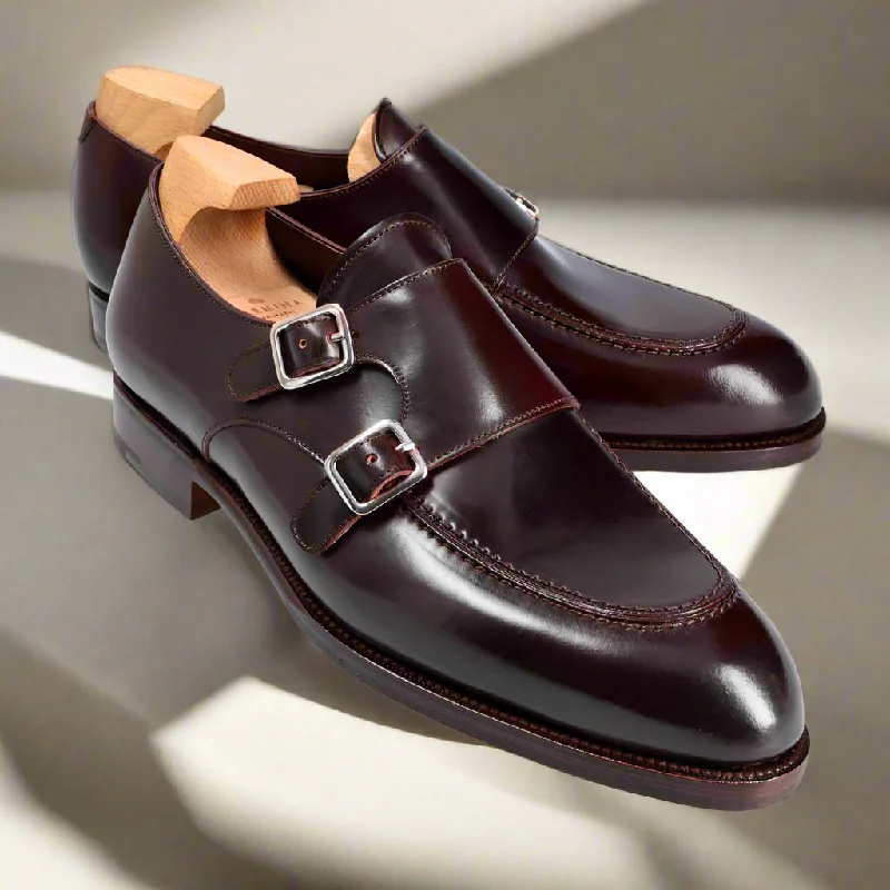 Wallace Burgundy Double Monk Strap