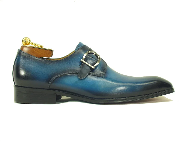 Carrucci Buckle Monk Strap KS503-35 - Blue