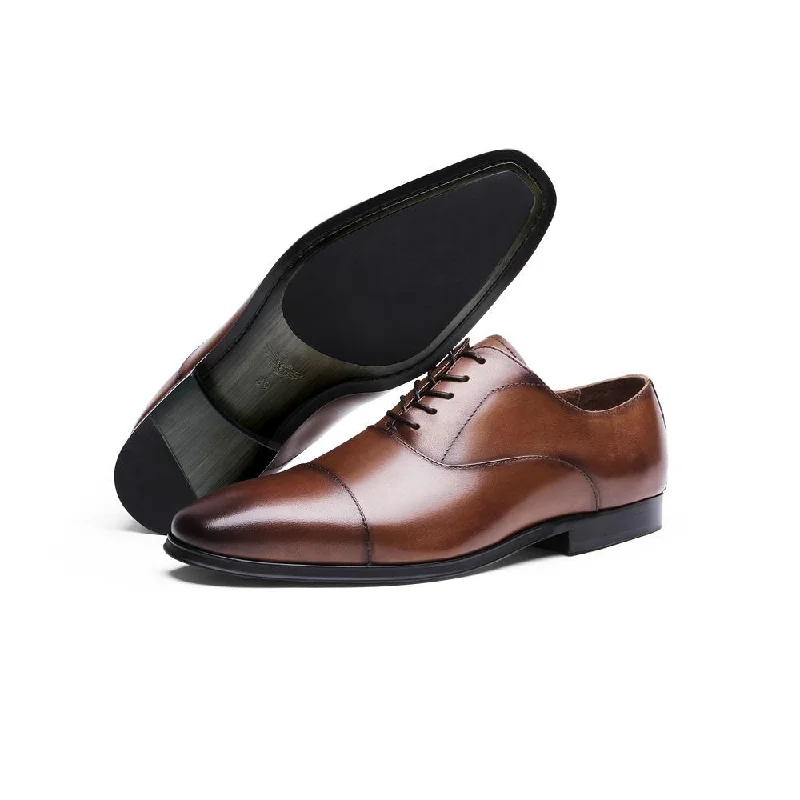 Genuine Leather Cap Toe Oxford shoes