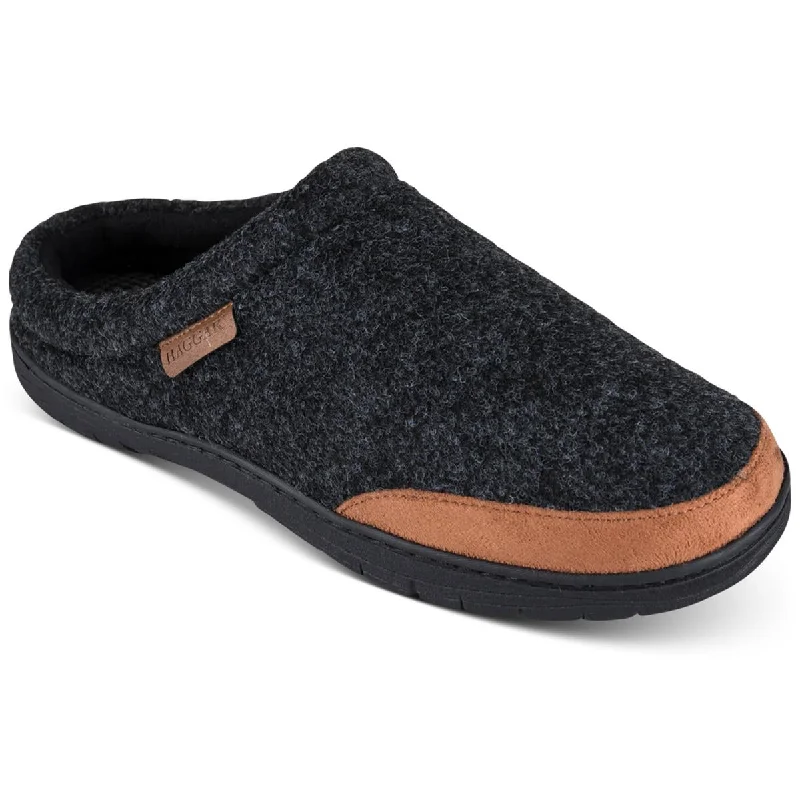 Haggar Mens Flannel Slip On Scuff Slippers