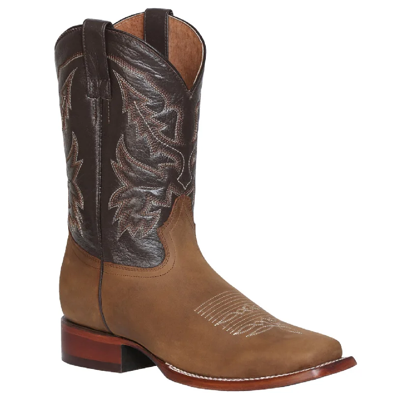 Tan Square Toe Boots