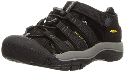 Keen Unisex Kinder Newport H2 Sandale, Schwarz (Black/Keen Yellow), 29 EU