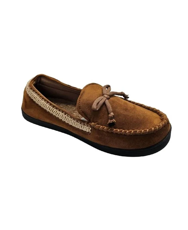 Men's Microsuede Seth Moccasin In Cognac