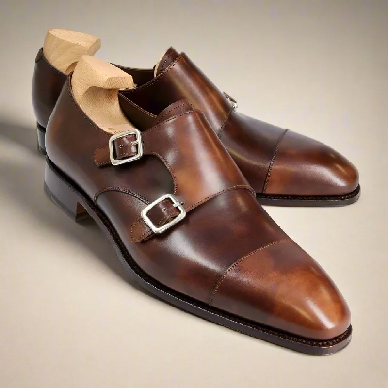 Oliver Tan Brown Patina Monkstrap