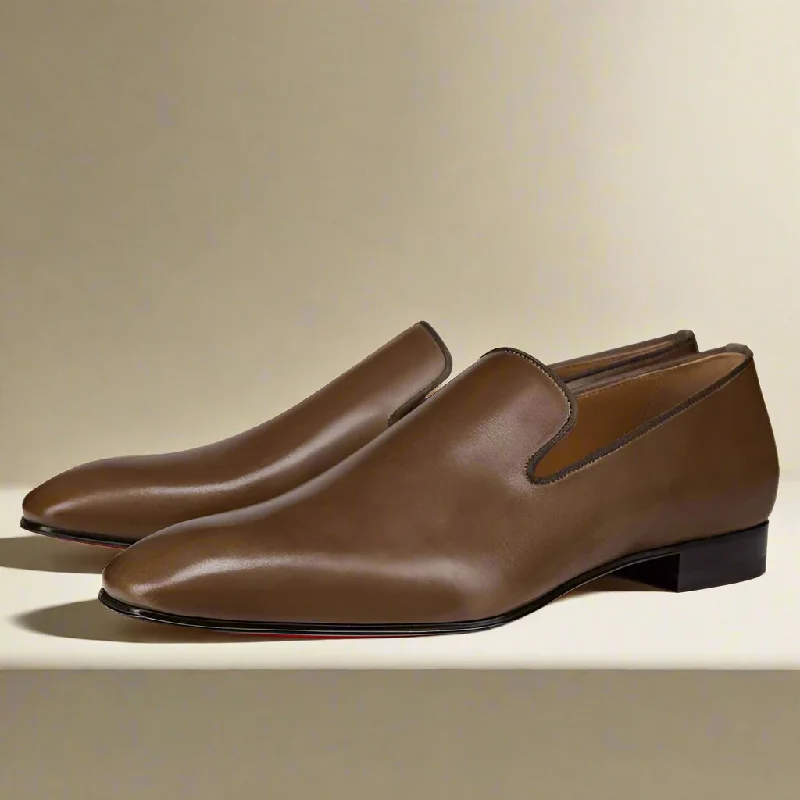 Matthews Medium Brown Leather Slip-on