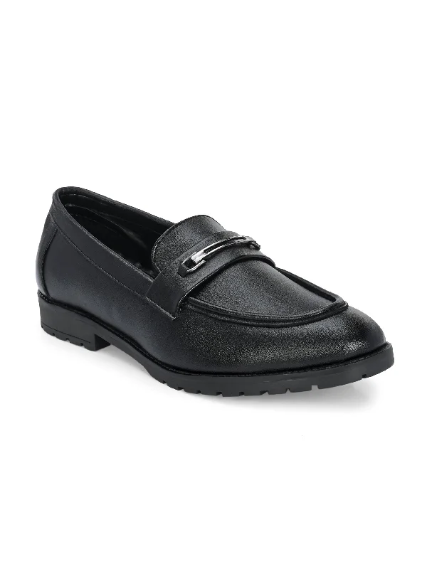 CARLO ROMANO BY WASAN BLACK COLOUR VEGAN LEATHER MOCCASIN FOR MEN