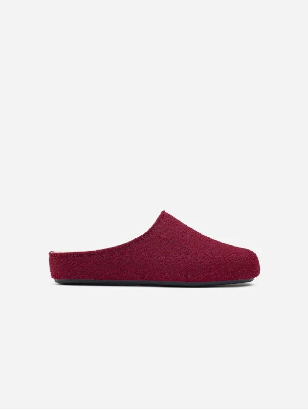 Date Men's Vegan Mule Slippers | Burgundy