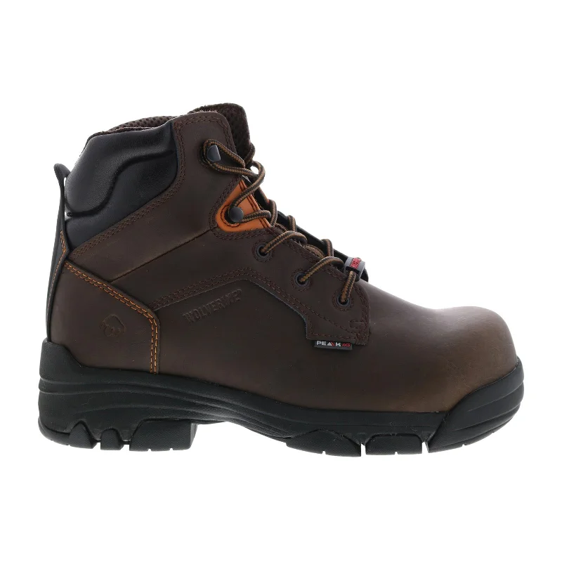 Wolverine Merlin Waterproof Composite Toe 6" W10113 Mens Brown Work Boots