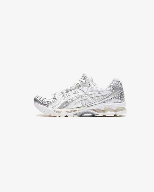 ASICS Gel-Kayano 14 x JJJJound White Silver Sneakers