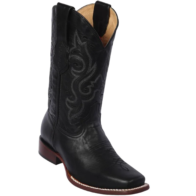 Black Square Toe Cowboy Boots