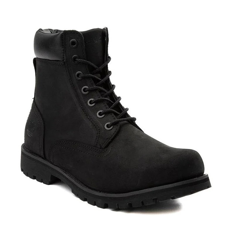 Men's 6" Premium Waterproof Black Nubuck