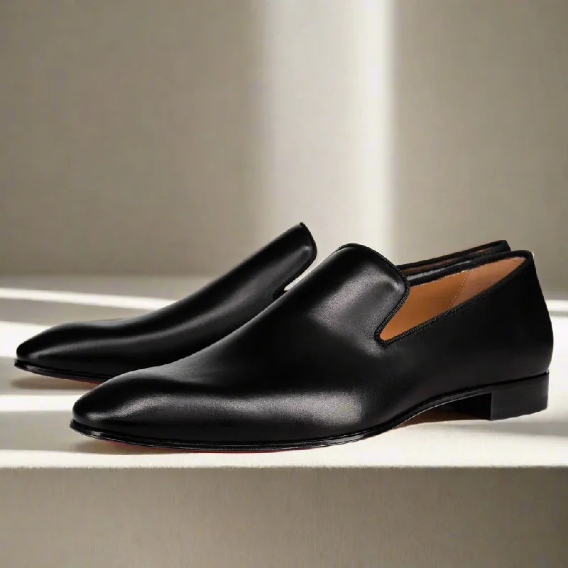 Matthews Black Leather Slip-on