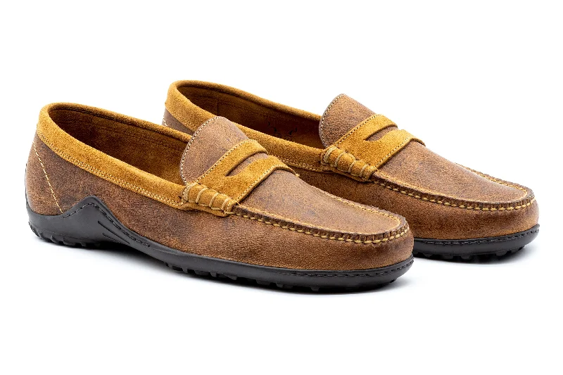 Bill Safari Kudu Penny Loafers - Mocha