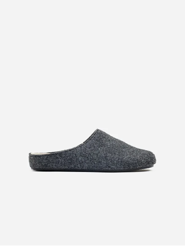 Date Men's Vegan Mule Slippers | Dark Grey