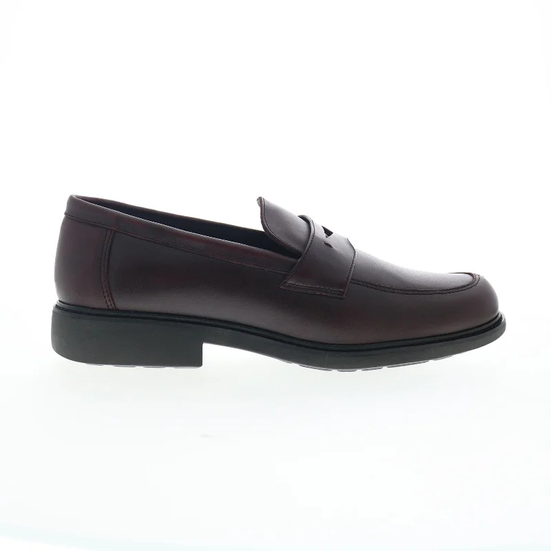 Drew Essex 43950-51 Mens Burgundy Wide Loafers & Slip Ons Penny Shoes