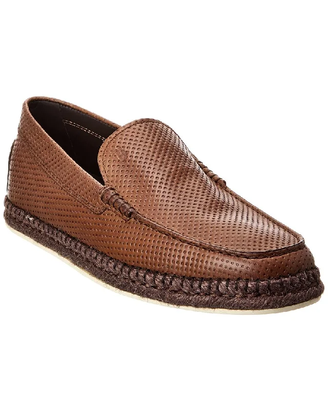 TOD's Embossed Leather Moccasin