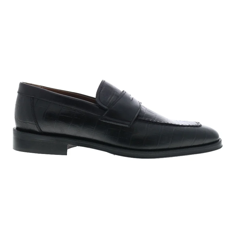 Bruno Magli Nathan BM3NTNA13 Mens Black Loafers & Slip Ons Penny Shoes