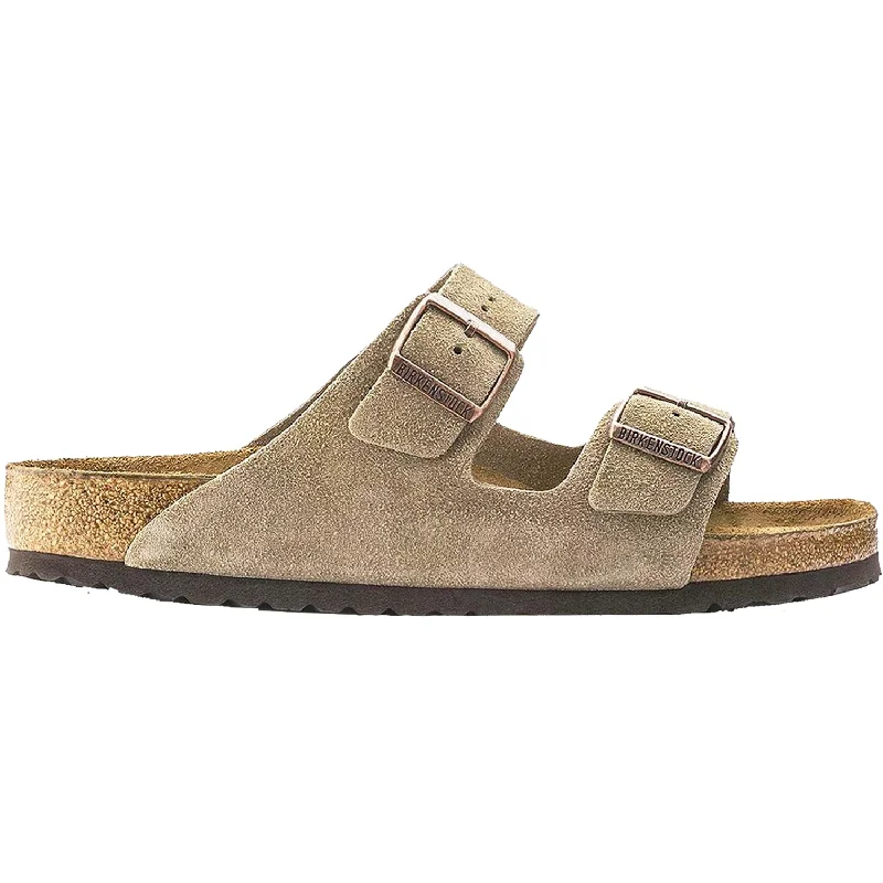 Unisex Birkenstock Arizona Soft Footbed Taupe Suede